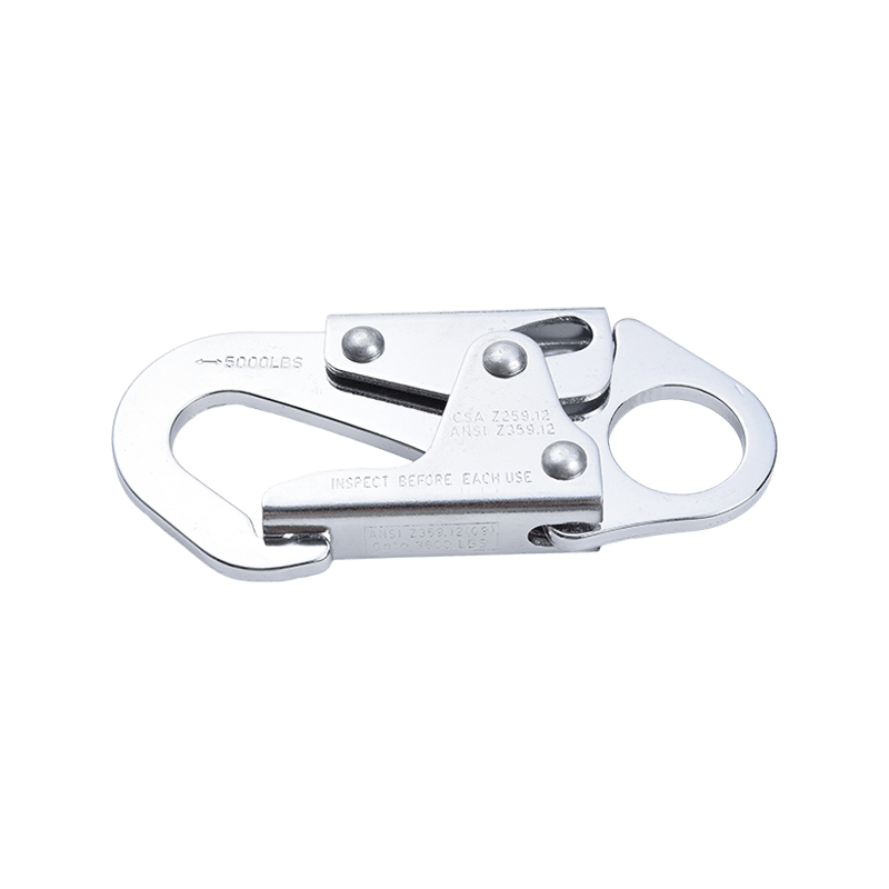 How does the design of the Double Lock Galvanized Snap Hook ensure ease of use while maintaining a secure lock?